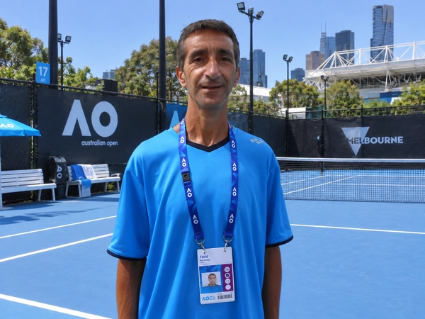 Farid Bentaous at the Australian Open tennis tournament