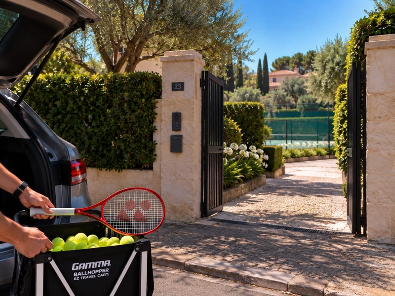 Tennis coaching at a private court